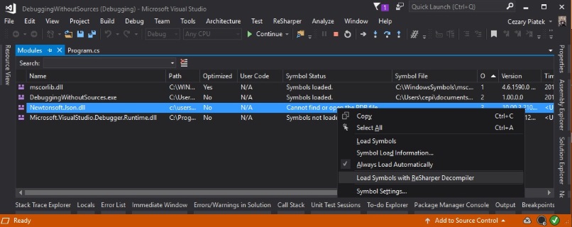 The fastest way do debug .net code without sources. · Cezary Piątek Blog